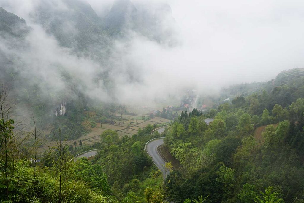 foggy weather in Ha Giang