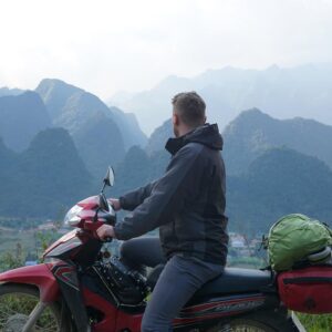 Ha Giang driving motorbike