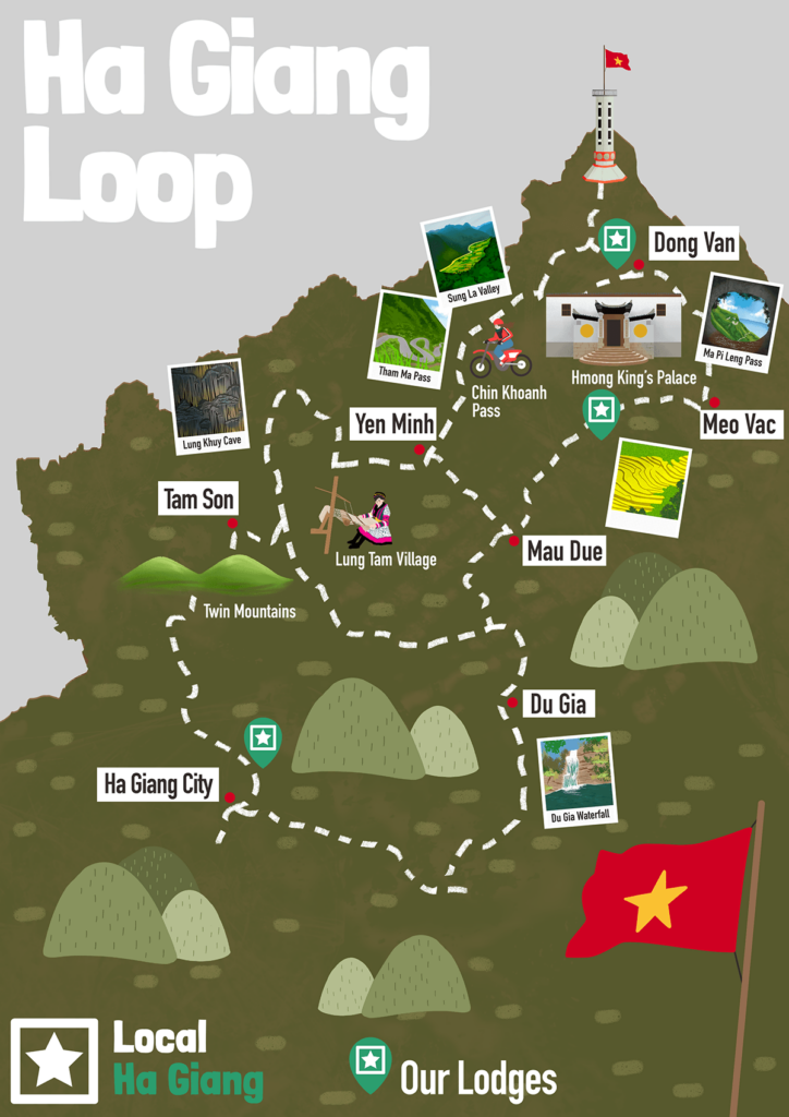 map of the Ha Giang Loop