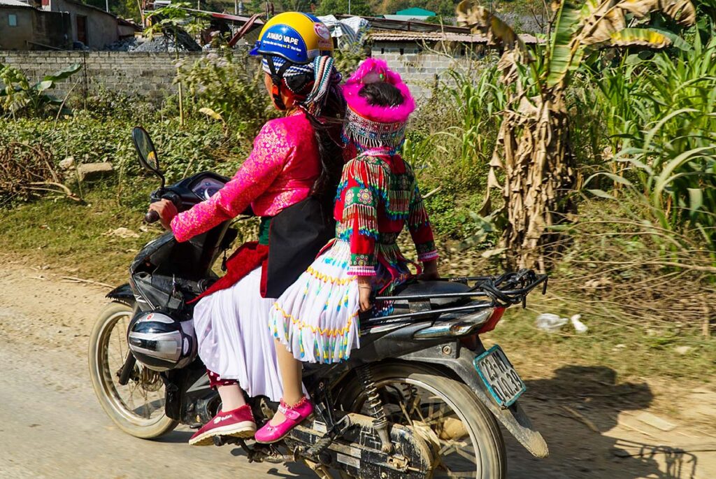 Ha Giang ethnic minority driving motorbike