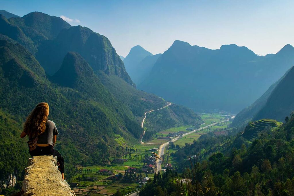 Ha Giang in March with clear sky and warm weather
