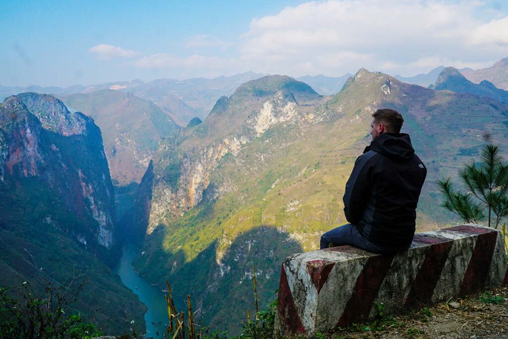 view from Ma Pi Leng Pass on the Nho Que River in Ha Giang