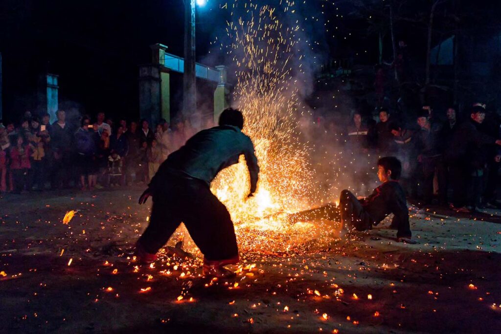 Pa Then Fire Dancing Festival in Ha Giang